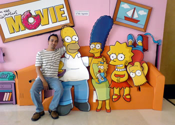 Com os Simpsons