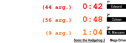 Resultado: Sonic the Hedgehog 2 (Mega Drive)